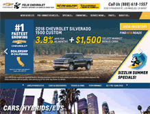 Tablet Screenshot of felixchevrolet.com